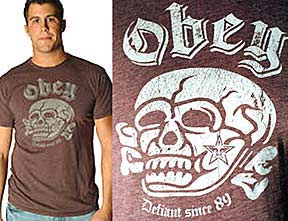 Fairey's skull T-shirt